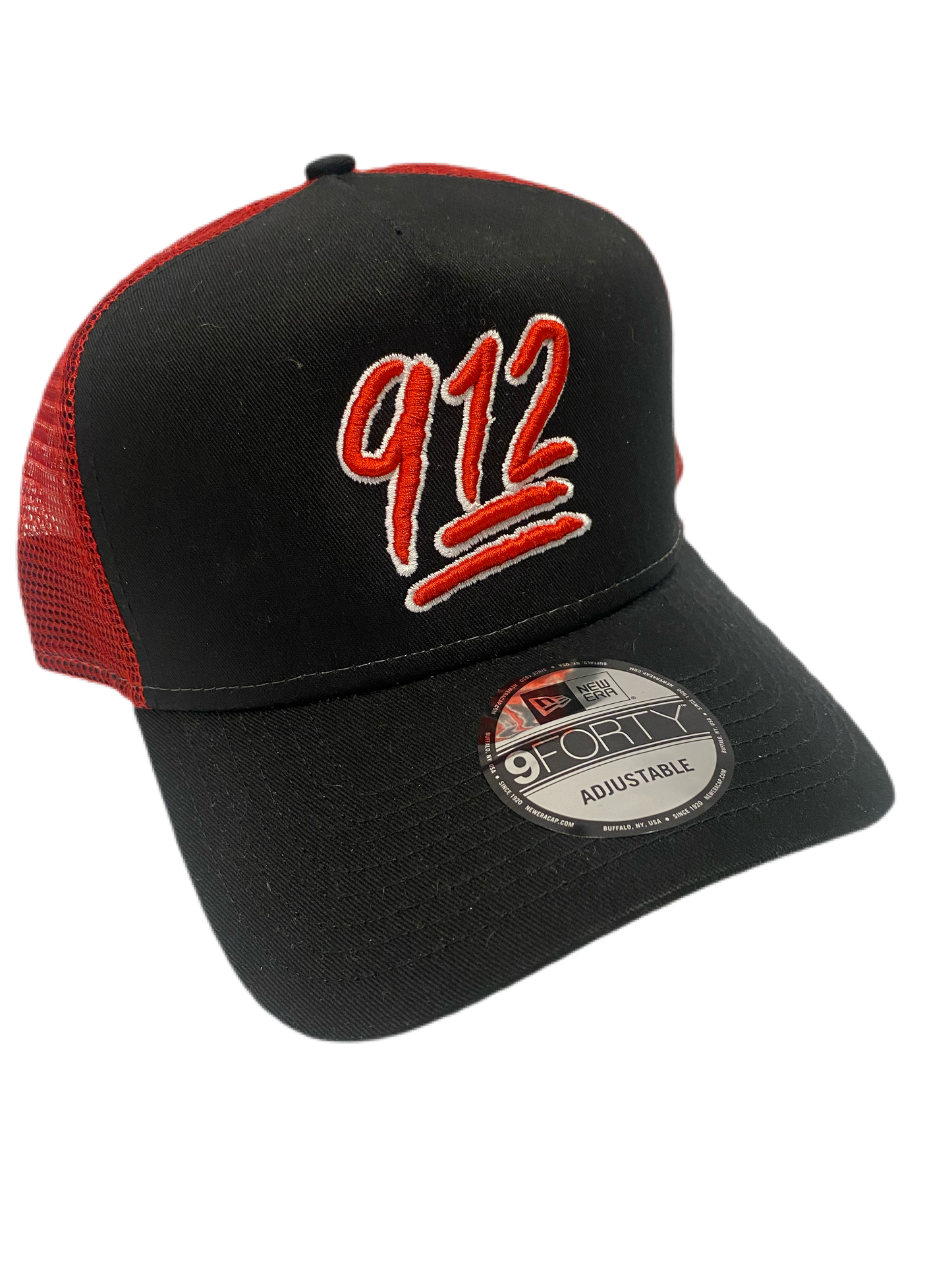 912 Emoji hat - Red NE 9FORTY Trucker