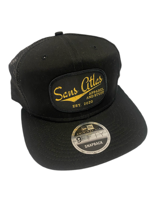 Sans Atlas patch hat - Black NE 9FIFTY Snapback