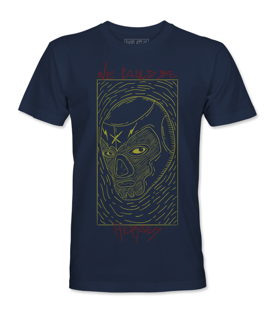 Lucha Heroes Navy tee